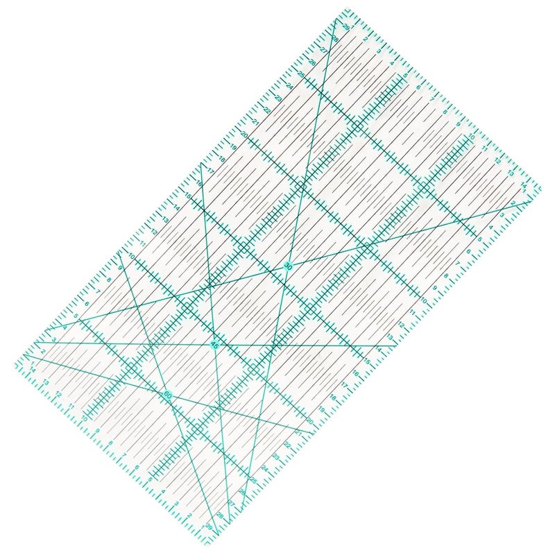 MANUFORE 15 x 30cm Sewing Acrylic Ruler Anti-Slip Metric Ruler DIY Quilting Tools with Clear Printed Lines for Precise Cutting - Image 1